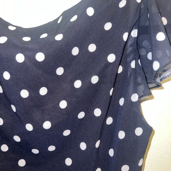 Princess Polly Navy Polka Dot Mini Dress - Picture 6 of 6